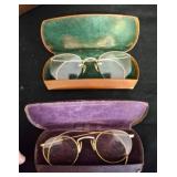 Two Pairs of Vintage Gold-Tone Eyeglasses