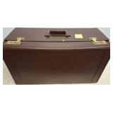 Brown Briefcase With Top Handle and Inserts