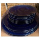 Cobalt Blue Glass Plates and saucers