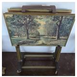 TV Tray Set with Nature Scene Design
