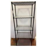 New Adjustable 60in Black Metal Wire Shelving Unit
