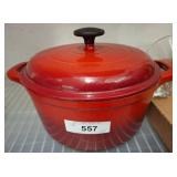 Tramontina 5.5 Qt Red Enameled Cast Iron Dutch Ove