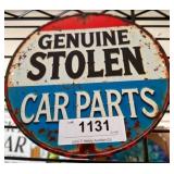 6-Inch Metal Sign, Car Parts Design