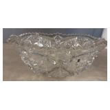 Pressed Glass Bowl with Scalloped Edges