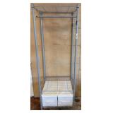 72in Metal Storage Rack With Wheels