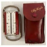 Sky Weigh Scale With Red Leather Case