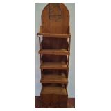 Wood Display Shelf with Arched Top Panel