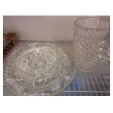 Cut Glass Plates and Vase Lot