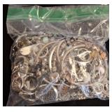 Bag of Assorted Mixed Jewelry in Plastic Bag