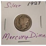 1921 Silver Mercury Dime in Holder