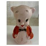 Vintage Plastic Pig Figurine Bank