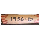 1956-D Wheat Penny Roll, Unsearched