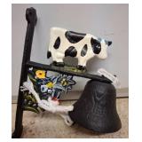 Cast Iron Cow Theme Decorative Wall Bell