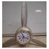 Propeller-Themed Desk Clock with Roman Numerals
