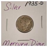 1935-D Silver Mercury Dime