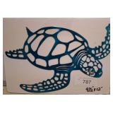 Metal Sea Turtle Wall Art, 9.5ï¿½12 Inches
