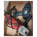 Black & Decker Drill and Hyper Tough Angle Grinder