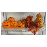 Lighted Pumpkin Decorations Lot