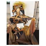 Handmade 20in Fabric Doll With Beaded Details