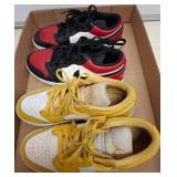 Two Pairs of Youth Jordan 1 Low Sneakers