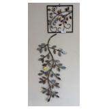 Metal Wall Art With Leaf Motif Set