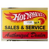 Hot Wheels Sales & Service Metal Sign