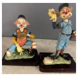Ceramic Baseball Clown Figurines