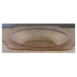 Pink Depression Glass Relish Dish