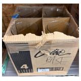 4 Clear 14in Glass Vases