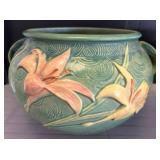 Roseville Pottery Vase with Lily Design, 9ï¿½9