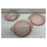Pink Depression Glass Serving Pieces