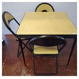Metal Table Set With Folding Chairs