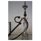 Glass and Metal Hookah with Single Hose