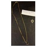 14k Gold Necklace with 10k Pendant