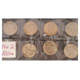 Eisenhower One Dollar Coins in Sleeves