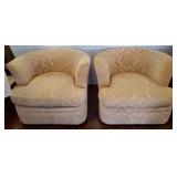 Upholstered Swivel Lounge Chairs