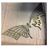 Brass Butterfly Wall Decor with Cutout Design