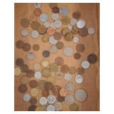 World Coins of Various Sizes and Materials