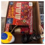 Box Lot: Air Fresheners and Lamp with Shade