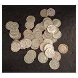 50 U.S. Silver Dimes