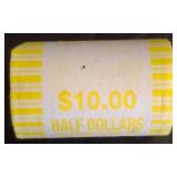 $10 Roll of Kennedy Half Dollar Coins