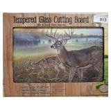 Tempered Glass Deer-Themed Cutting Board