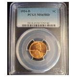 1954-D Lincoln Cent PCGS MS65RD