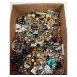 Box Lot of Mixed Costume Jewelry Assortment