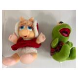 1988 and 1987 Henson Baby Kermit and Miss Piggy Pl