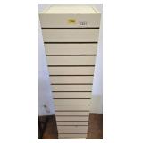 White Slatwall Display Tower, Swiveling Base
