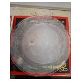 Elements White Christmas Glass Platter