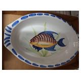 Vietri Ceramic Fish Oval Serving Dish