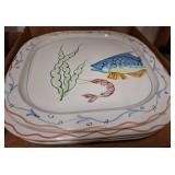Vietri Handcrafted Ceramic Fish Design Plates