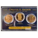 Chester A. Arthur Coin Set, Uncirculated & Proof